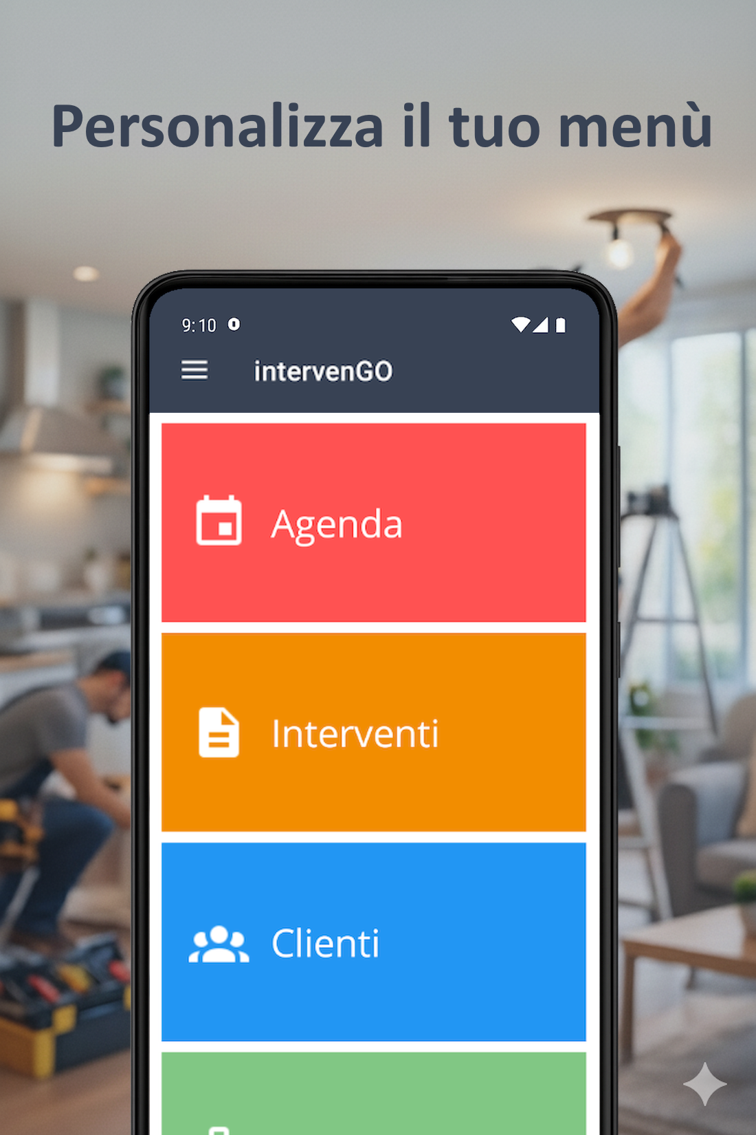 intervenGO: personalizza il menu