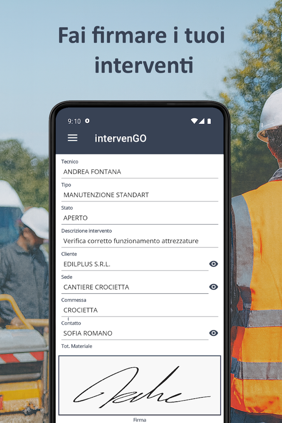 intervenGO: firma cliente